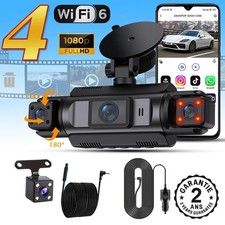 Caméra Embarquée Dashcam Voiture Auto 4 Caméras 1080P Wifi 5G 128Go G Sensor