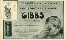 Antique Gibbs Beard Soap Choice Advertising 1915 Magazine Issues