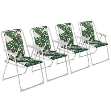 4x Folding Plage métal