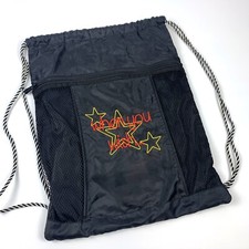 Thirty One Gifts Cinch Sac Black Embroidered Disney Themed when you wish... Star