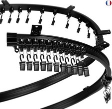 Rail de Rideau Incurvé de Plafond Support Pliable pour Tringle à Rideaux Lit S