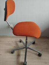 Vintage 1970s. Swedish rolling chair office chair stool Kinnarps
