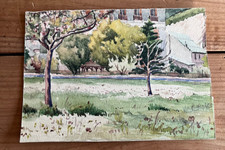 aquarelle N63 paysage parc