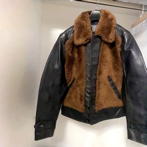 Mens grizzly shearling jacket - grizzly,