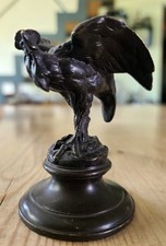 Aigle impérial aux ailes déployées - Bronze animalier - Patine Brune - piédouche