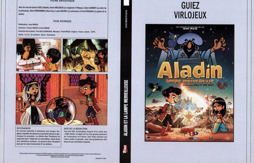 Jaquette dvd aladin - jaquette, (seule)