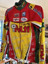 VINTAGE TEAM POLTI CYCLING VELO JACKET JERSEY SANTINI SIZE XXL RETRO