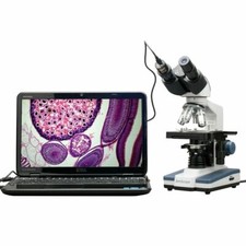 Microscope Binoculaire Numérique AmScope 40X-2500X Avec Caméra USB À Stage 3D