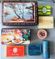 lot 8 anciennes boites métal