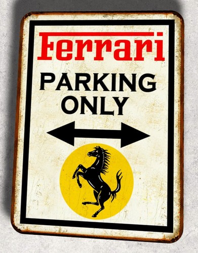 Plaque métal vintage ferrari - métal,