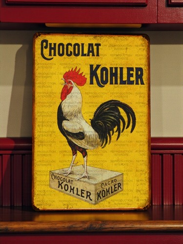 Plaque métal kohler chocolat - métal,