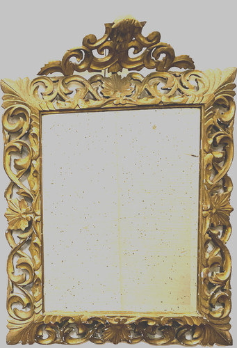 Miroir doré pare clause en - doré, à