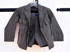 Ensemble veste culotte courte garçon début XXè issu d'un deadstock taille 6 ans