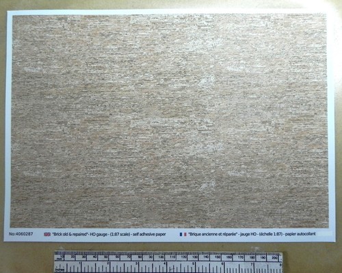 Papier autocollant brique - papier, "brique