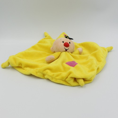 Doudou plat bumba clown jaune - clown,