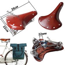 Siège de selle de vélo classique vintage rétro classique imitation cuir vérit...