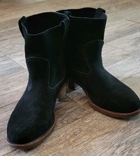 La Botte Gardiane Tiers Black Suede High Top Boots Ankle Made in France Size 38 