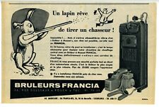 1955: Bruleurs Francia, oil heating boiler (advertising, advertising