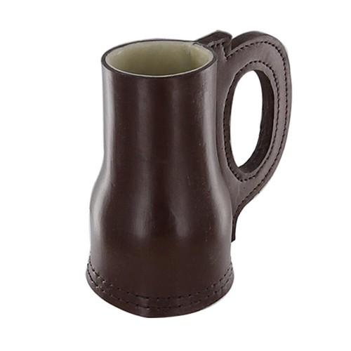 Leather tankard beer mug - beer,