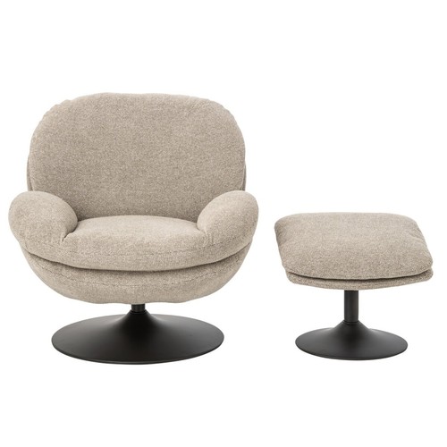 Fauteuil avec pouf - fauteuil,
