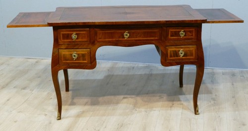 Bureau plat milieu noyer - plat,