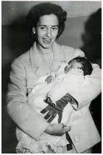 La Reine Fabiola de Belgique  Vintage silver print Tirage argentique  16x25 