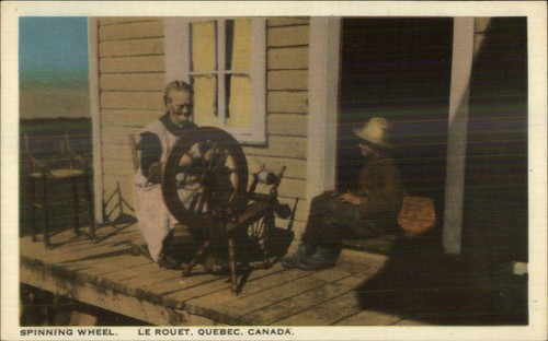 Crafts woman spinning wheel - crafts, at
