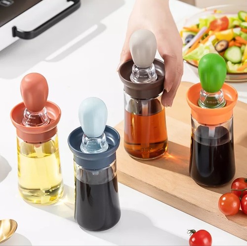 Bouteille huile avec pinceau - bouteille,