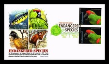 US COVER THICK BILLED PARROT ENDANGERED SPECIES IMPERFORATE FDC COMBO PANDA