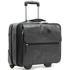 Katana - Pilot case trolley en cuir 18" - noir - 2727
