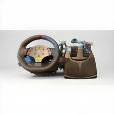 Logitech MOMO Racing Wheel Force Feedback USB Wheel and Pedals Simulator PC