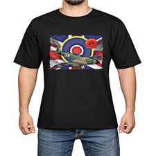 Spitfire T Shirt, WW2 Spitfire T shirt, Union Jack T shirt, Poppy, British Flag