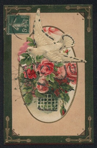 Carte postale fleurs - carte,