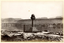 J.V., Norway, Meridian Column and Hammerfest  vintage albumen print. Vintage Nor