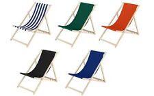 Chaise longue en hêtre, chaise de jardin pliante Couleur du tissu au choix