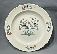 Ferrière La Petite Plate Faience Fine 19th Century Flower Tree