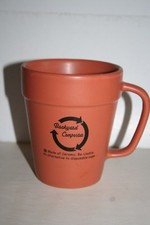 Backyard Composter ceramic flower pot 4" coffee cup mug--compost, composting