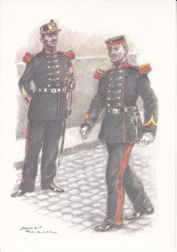 Carte militaire uniforme belge - militaire,