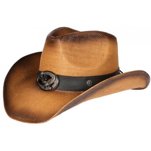 Chapeau cowboy marron paille - cowboy,