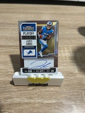 Jahmyr Gibbs Rookie Auto On Card /149 Panini Contenders 2023