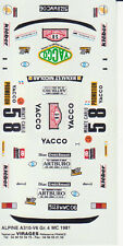 DECAL 1/43 - ALPINE A310 Gr4 - MONTE-CARLO 1981