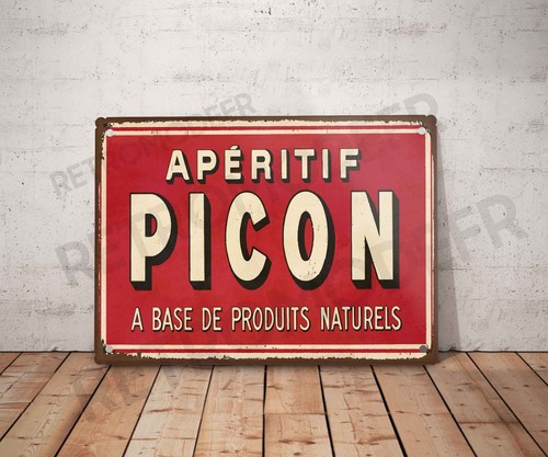 Plaque métal vintage picon - vintage,