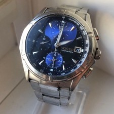 SEIKO WIRED CHRONOGRAPH Blue Dial Stainless Steel Men's Watch Tested