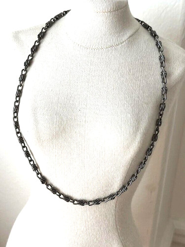 Collier chaîne métal gris - métal,