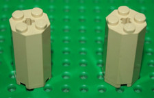 Lego Egypte Tan Brick Octagonal ref 6037 Set 5988 Pharaoh's Forbidden Ruins