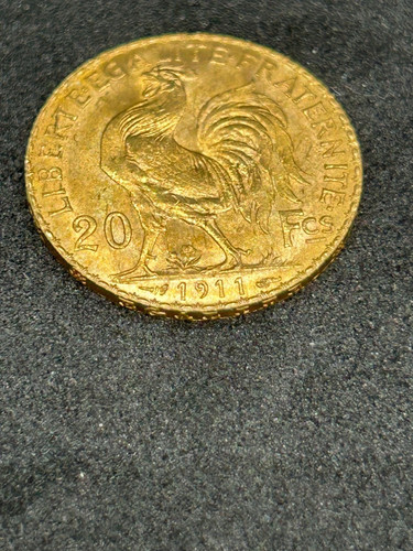 Francs marianne coq 1911 - or,