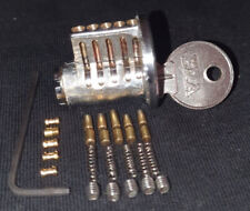 Repinnable Cutaway Rim Cylinder Practice Lock With 5 extra pins. Made in England
