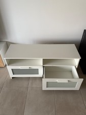 meuble tv IKEA BRIMNES à en bois et blanc