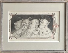 Yan' Dargent (1824-1899) - Mandarins Hilares, Circa 1890 tableau ancien art nouv