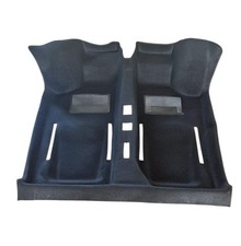 Vintage Fiat 500 2 Doormats Black Carpet High Quality